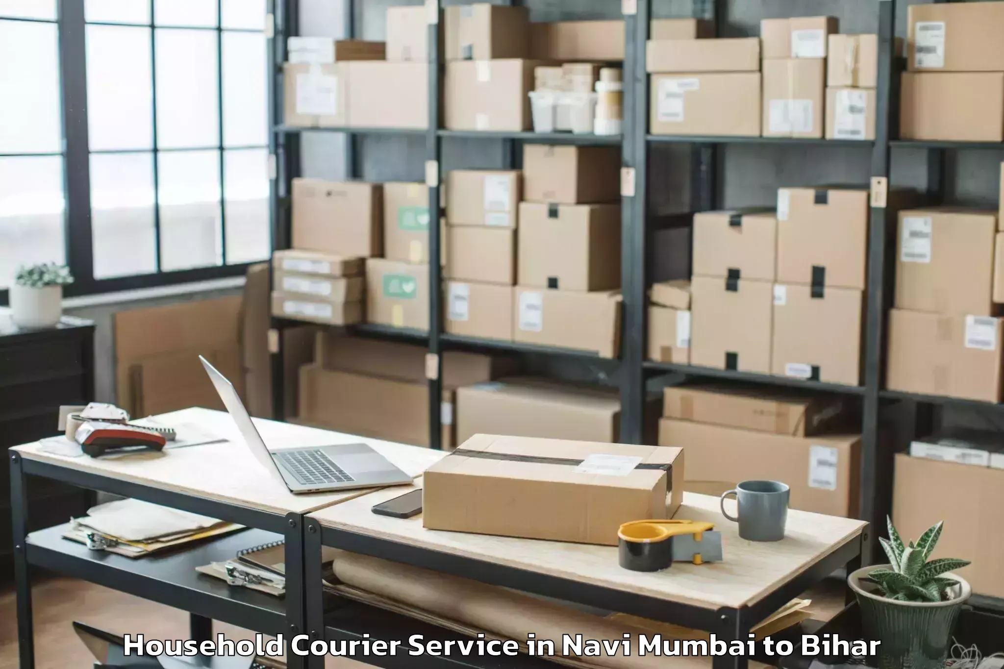 Top Navi Mumbai to Muzaffarpur Airport Mzu Household Courier Available